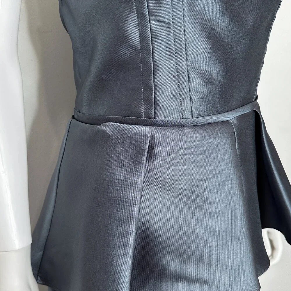 Alvina Valenta Maids Strapless Mikado Trumpet Gown Dress with Peplum Detail 9265 - Picture 6 of 16